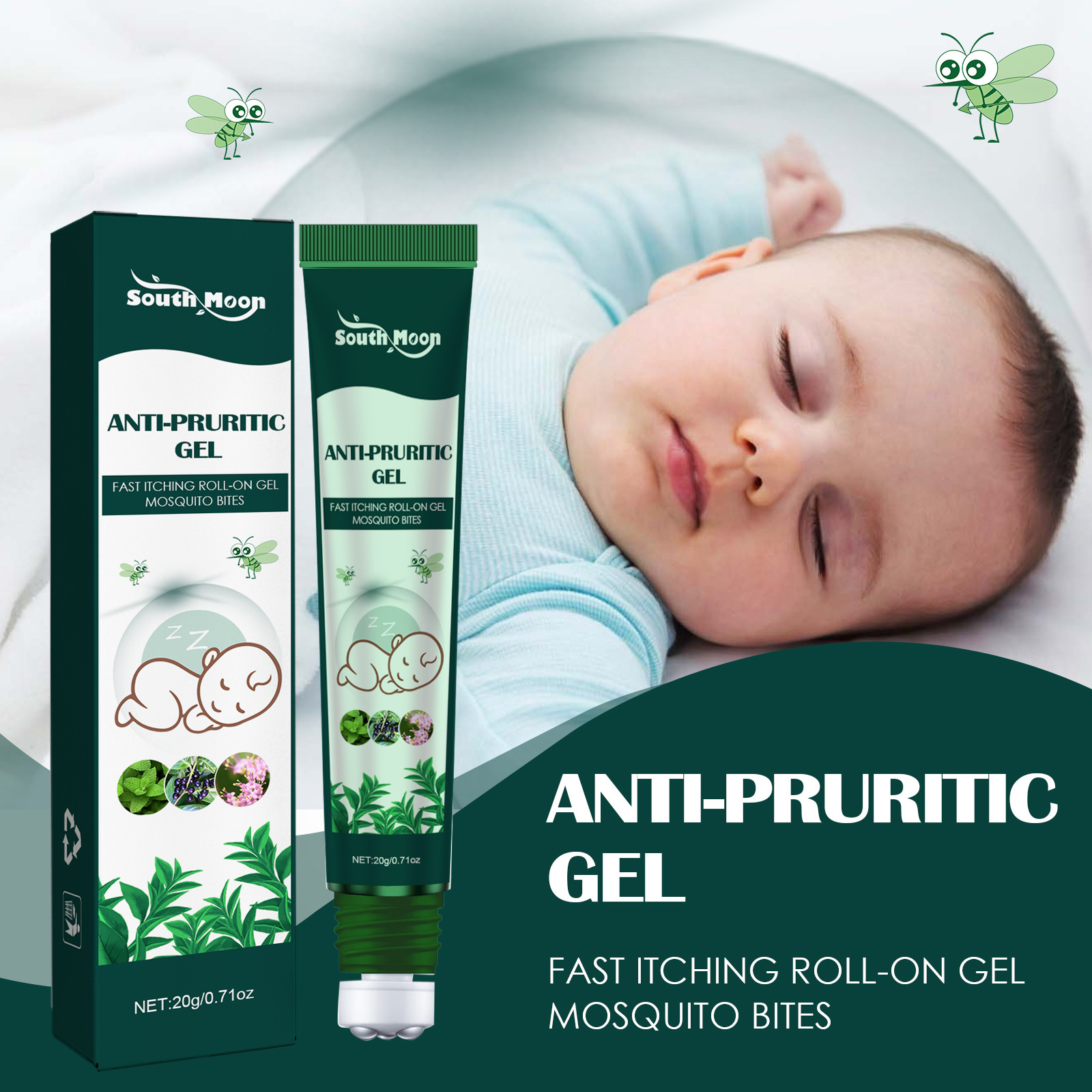 Insect Bite Relief Soothing Gel, Insect Bite Stop Gel for Children