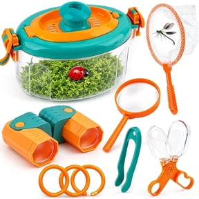 JoyMelo Insect Bug Catcher Kit 18 Pieces Outdoor Explore Insect Kit with Butterfly Net,Magnifying Glass and Bioculars,Gifts for 3-10 Kids Boys Girls
