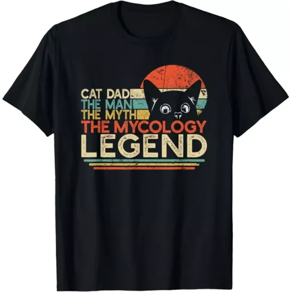 Insect Bug Collecting Cat Dad Man Myth Mycology Legend Gift T-Shirt Unisex S-5XL Hot Trending Shirt, Vintage Birthday Gift