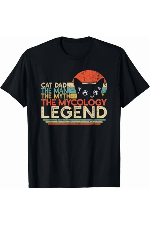 Insect Bug Collecting Cat Dad Man Myth Mycology Legend Gift Unisex T-Shirt