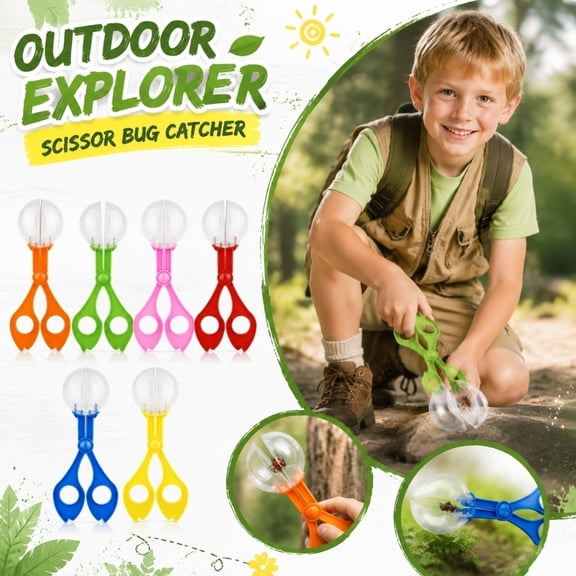 Insect Catcher Bug Tweezers 5.5 Inch Pink Nature Tool Kids Outdoor Toys Gentle Safe Bug Handling for Backyard Summer Nature Activities 1 Pack