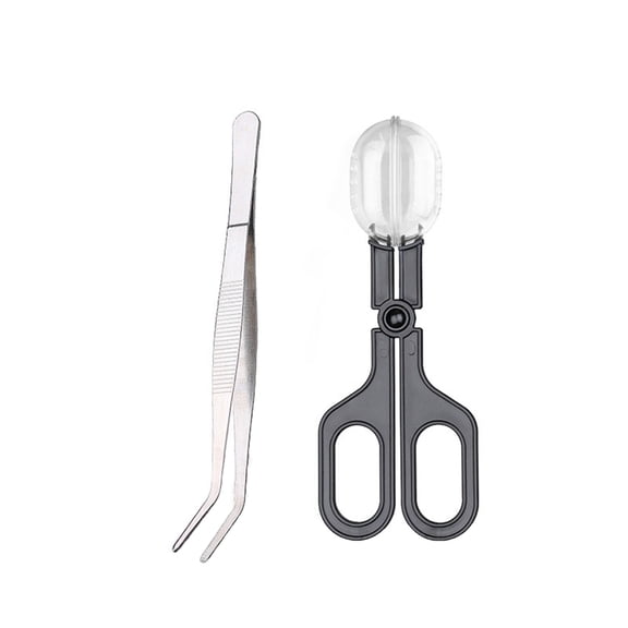 Insect Catcher for Kids, Transparent Plastic Recessed Head Bug Scissor Clamps for Outdoor Nature Exploration, Safe and Fun Bug Catching Tool for Children