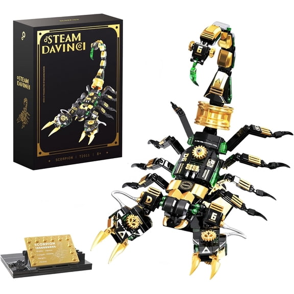 Insect Collection Animal Building Set, STEM Creative Mechanical Animal Brick Set, DIY Reptile-Themed Construction Building Blocks Toys,541PCS