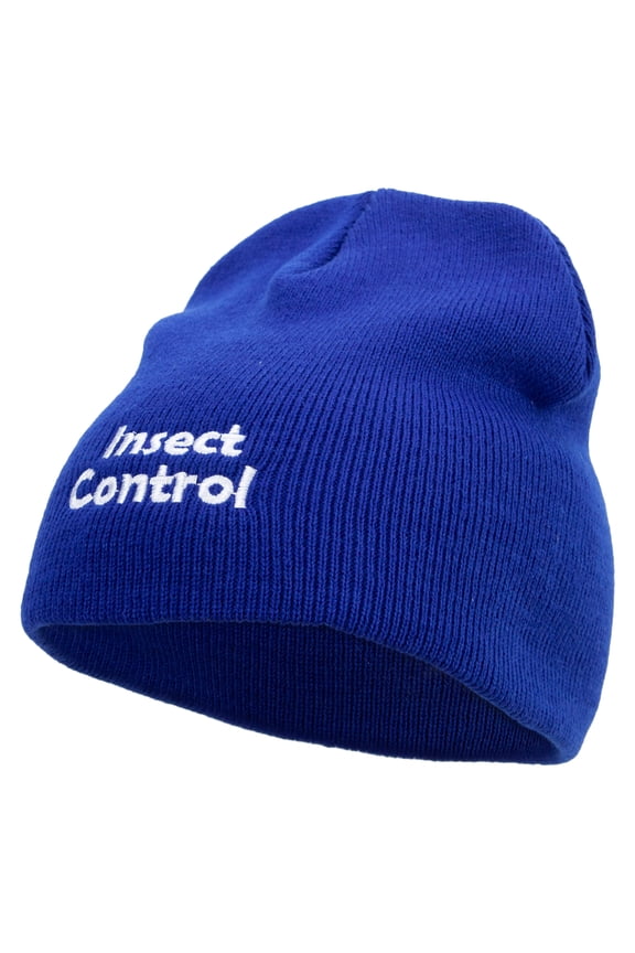 Insect Control Embroidered 8 Inch Short Beanie - Royal OSFM