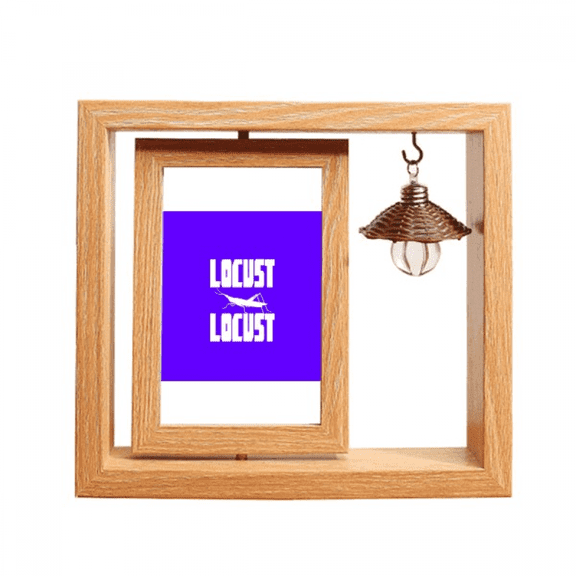 Insect Fear Animal Grasshoppers Wooden Rotating Picture Photo Frame 4x6