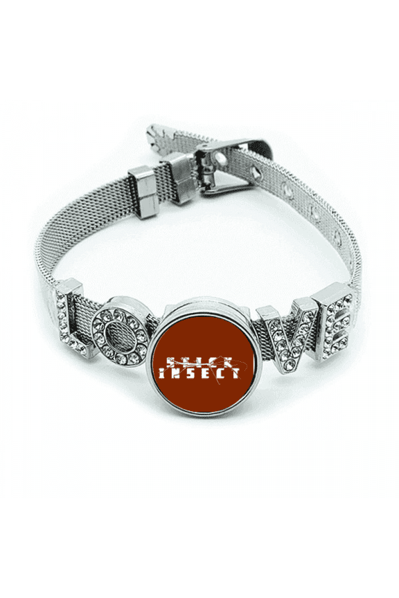 Insect Fear Stick Insects Bracelet Wristband Crystal Love Adjustable Bangle