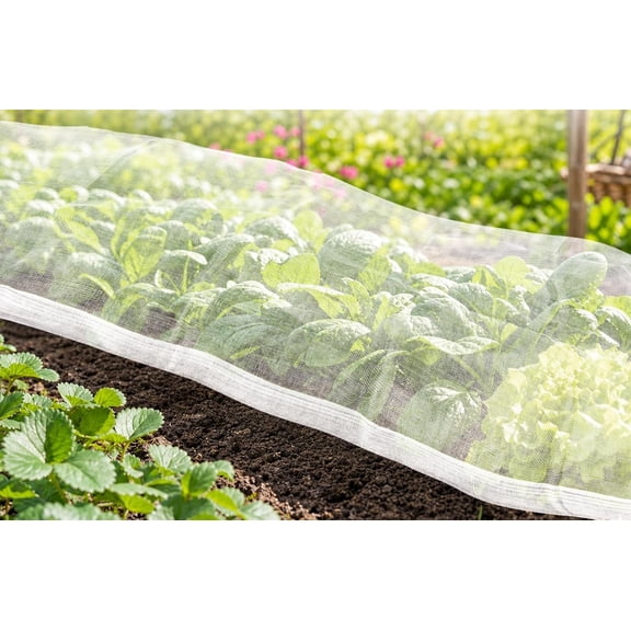 Insect Garden Netting 60 Mesh 10x5 FT Mulituse Cover for Plants and Trees