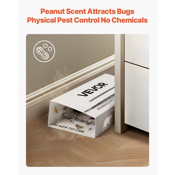 Insect Glue Trap,36 Pack Glue Boards,Peanut Scent,Foldable Design Sticky Pest Control Adhesive Sticky Traps Indoor for Home,Ready to Use for Catching Bugs,Ants,Roaches,Spiders,Centipedes