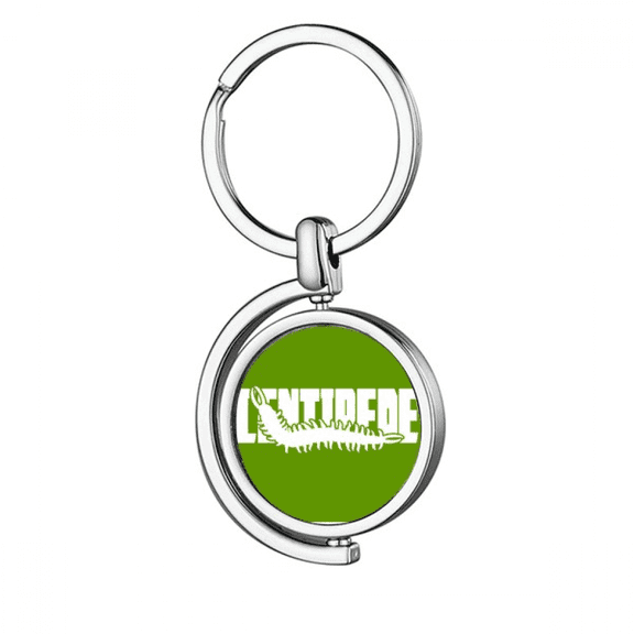 Insect Harm Fear Animal Centipede Rotating Keychain Metal Keyring Holder