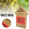 thumbnail image 1 of Insect House Natural Wooden Bee Hotel Butterfly Habitat for Gardens Ladybugs(Ladybirds), lacewings, Butterfly, Mason Bees, Solitary, Leaf Cutter & Many Other Beneficial Insects (19.5*29.5*4), 1 of 7