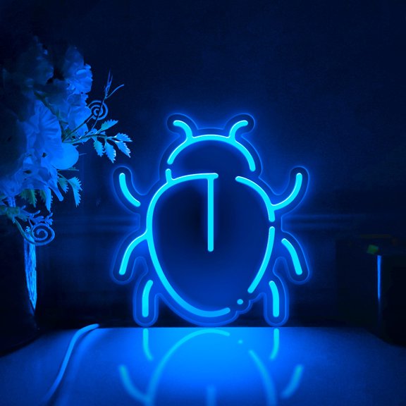 Insect Led Light Box, Dimmable Neon-Like Light Signs USB Power for Wall Decor Bedroom Decoration, RGB Light (WxH) 16"x17"