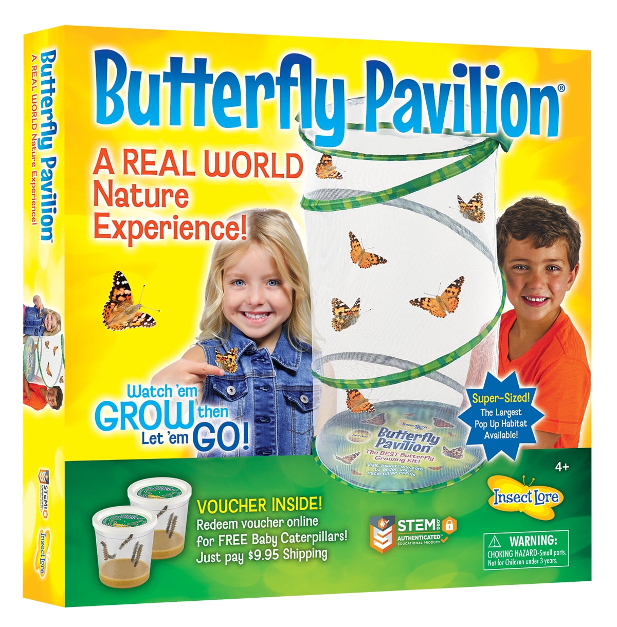 Insect Lore Butterfly Pavilion Large Habitat Hatching Kit With