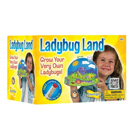Insect Lore Ladybug Land | Ladybug Growing Kit Habitat | Redeem Voucher For Live Ladybug Larvae