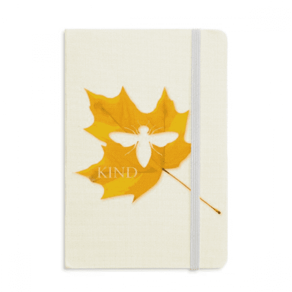 Insect Maple Outline Autumn Notebook Official Fabric Hard Cover Classic Journal Diary