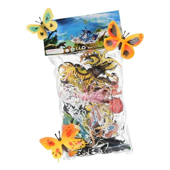 Insect Model Set, PVC, 43 Pieces, 25x15cm Bag, Educational & Display Figures