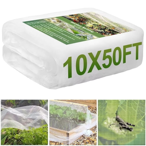 Insect Netting for Garden, 60 Mesh, 118X590 In, Screen Mesh Roll, Bird Barrier, Plant Netting for Garden, Garden Protection, 1 Pc
