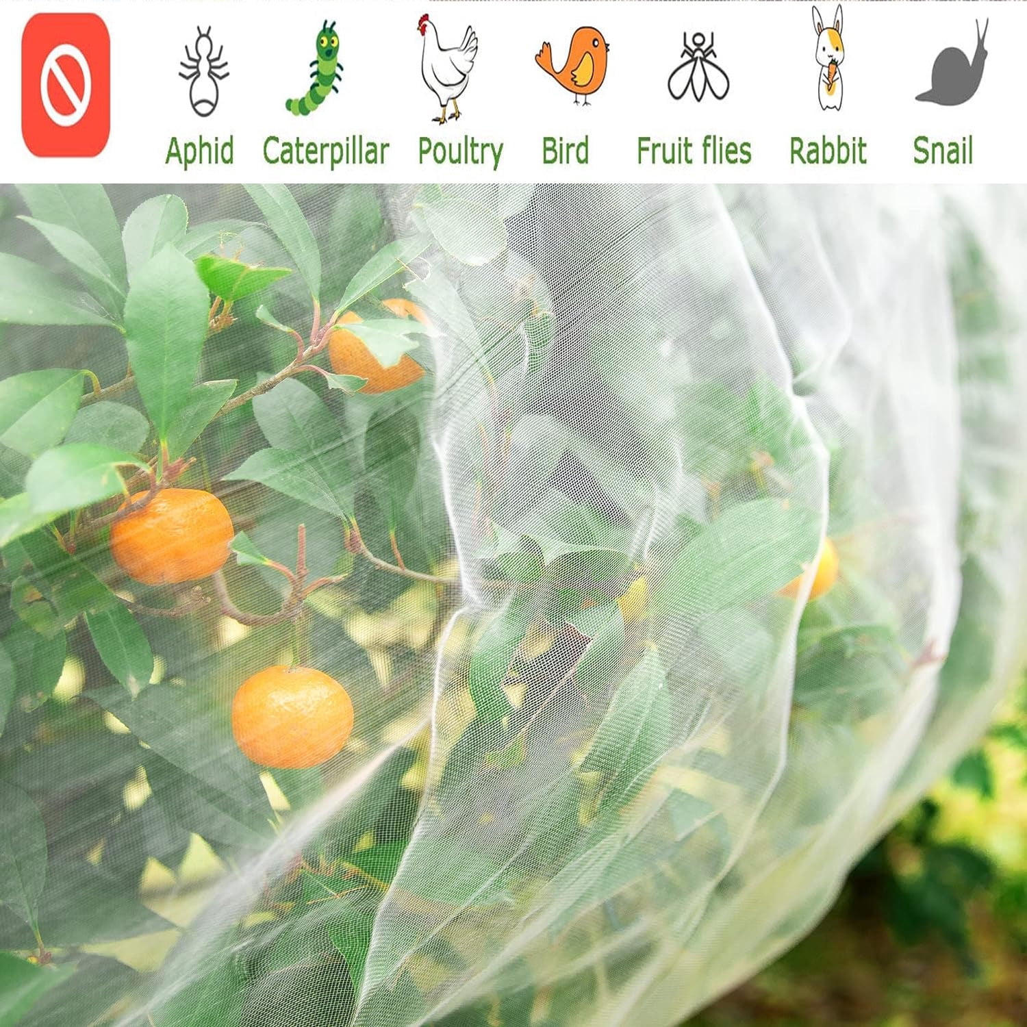 9.84×19.7ft Fine Mesh Insect Protection Net, Bexikou Garden Barrier ...