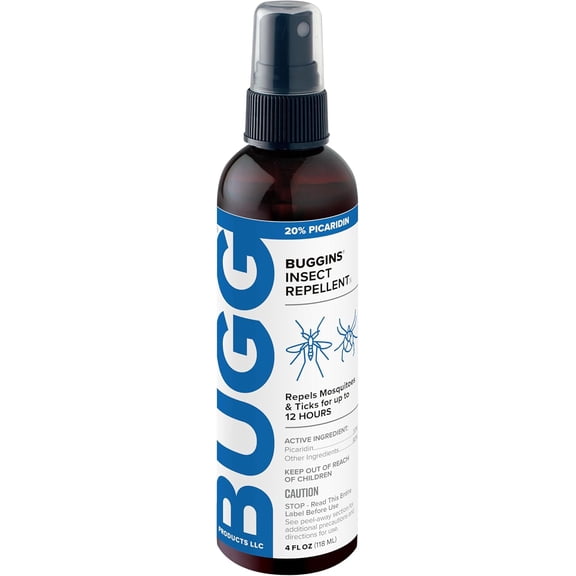 Insect Repellent Spray - 20% Picaridin  12 Hr Mosquito & Tick Protection, Repels Gnats, Flies & No-See-Ums  4 oz Pump Bottle