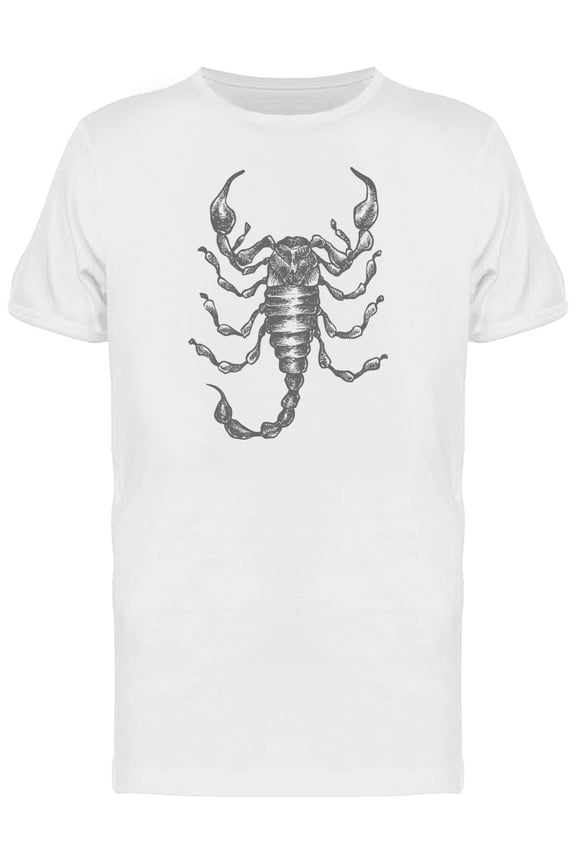 Insect Scorpion Sketch Scorpio T-Shirt Men -Image by Shutterstock, Male Small