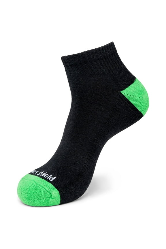 Bug Repellent Golf & Sport Ankle Socks, Black, Medium