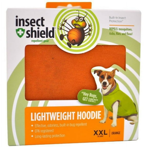 Insect Shield Lightweight Hoodie XXL, Orange