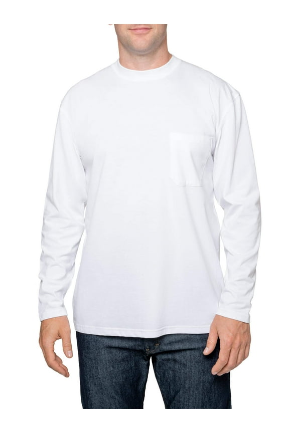 Men's UPF Dri-Balance Long Sleeve Pocket T-Shirt, White, 3X-Large