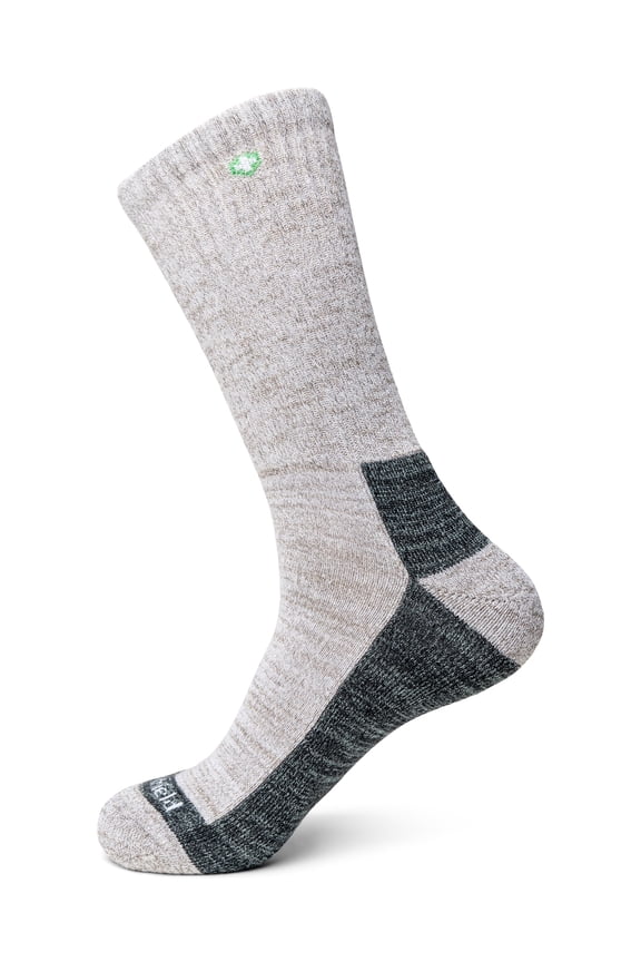 Midweight Bug Repellent Hiking Socks, Light Khaki, Large