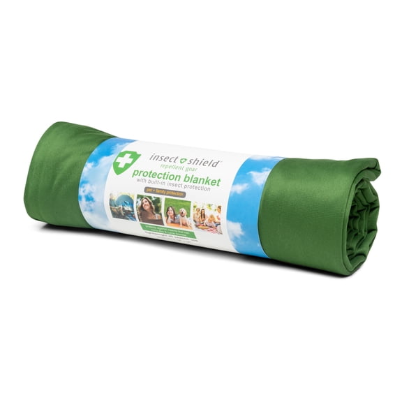 Insect Shield Mosquito Repellent Blanket, Green, One Size, 100% Polyester, also Repels Ticks, Fleas & Flies, for All Ages