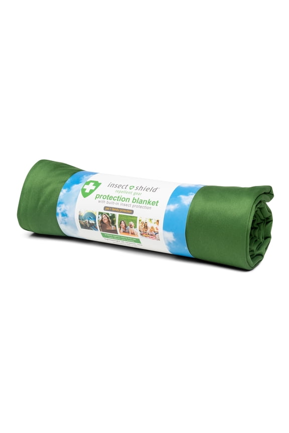 Mosquito Repellent Blanket, Green, One Size, 100% Polyester, also Repels Ticks, Fleas & Flies, for All Ages