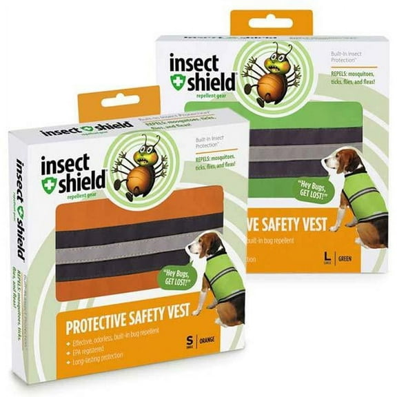 Insect Shield Protective Safety Vest Large, Orange
