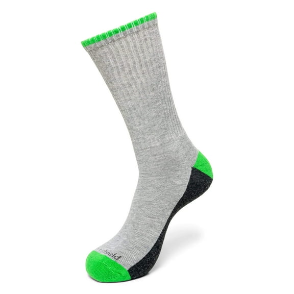 Insect Shield Sport Crew Socks, Grey Heather, Large