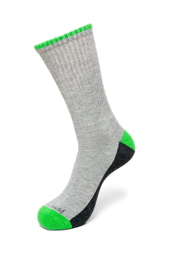 Sport Crew Socks, Grey Heather, Large