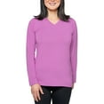 thumbnail image 1 of Insect Shield Women's UPF Dri-Balance Long Sleeve V-Neck T-Shirt, Blackberry, Large, 1 of 3