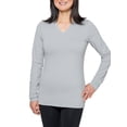 thumbnail image 1 of Insect Shield Women's UPF Dri-Balance Long Sleeve V-Neck T-Shirt, Platinum, Large, 1 of 3