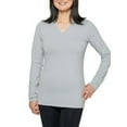 thumbnail image 1 of Insect Shield Women's UPF Dri-Balance Long Sleeve V-Neck T-Shirt, Platinum, Medium, 1 of 3