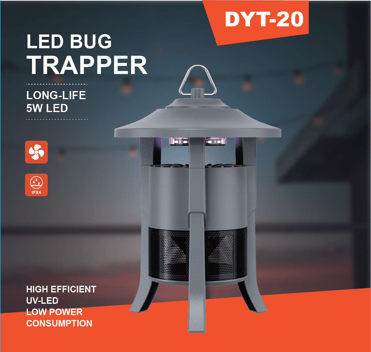 Insect Trap Light Bug Zapper Outdoor, Mosquito Zapper with LED Light, LED Bug Trapper, Fly Zapper Outdoor Indoor, Insect Zapper Electric Fly Traps, Plug in Mosquito Repellent Outdoor