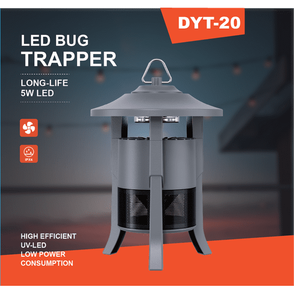 Insect Trap Light Bug Zapper Outdoor, Mosquito Zapper with LED Light, LED Bug Trapper, Fly Zapper Outdoor Indoor, Insect Zapper Electric Fly Traps, Plug in Mosquito Repellent Outdoor