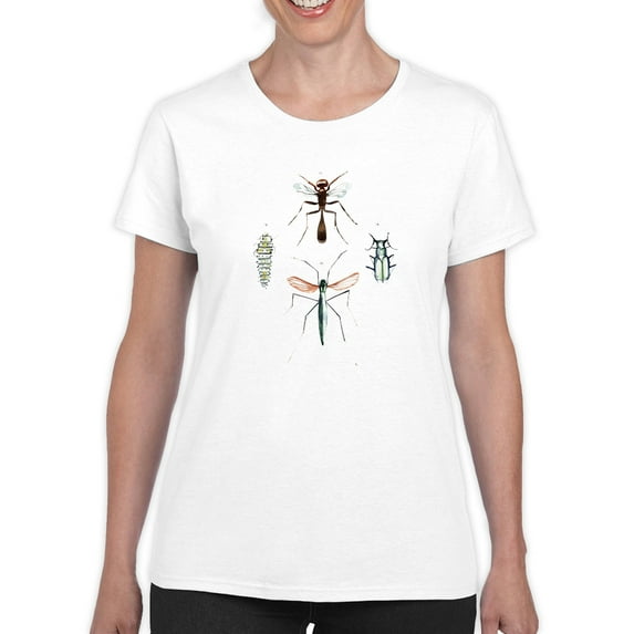 Insect Varieties Iii T-Shirt Women -Annie Warren Designs, Female 3X-Large