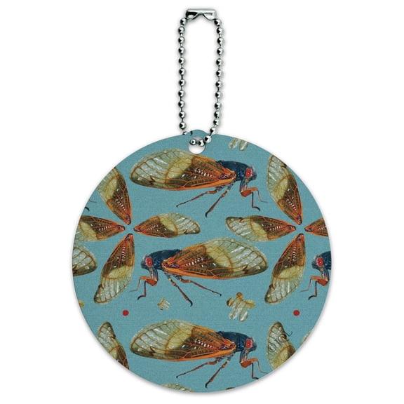 Insect Wings Pattern Round Luggage ID Tag Card Suitcase Carry-On