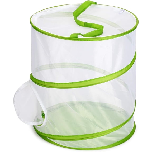 Insect and Butterfly Habitat Cage, Insect Mesh Cage, Bug Terrarium Pop Up 12" x 14" Tall