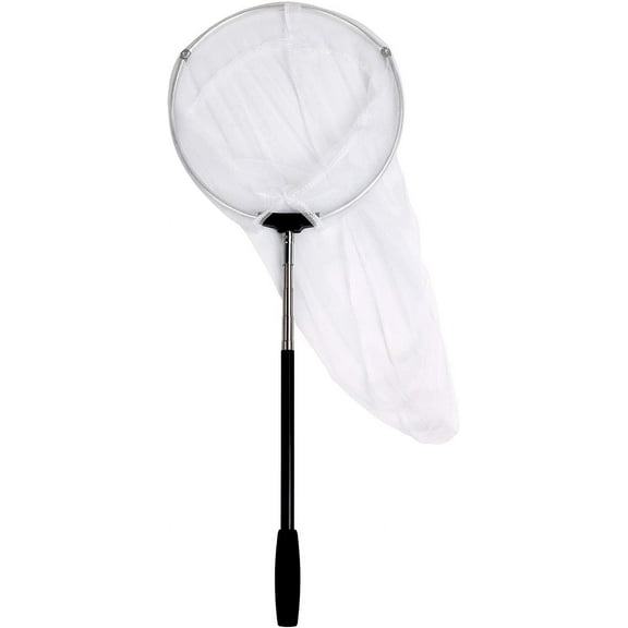 Insect and Butterfly Net with 12" Ring, 24" Depth, Handle Extends to 59 Inches (10" 48" Handle) 10"