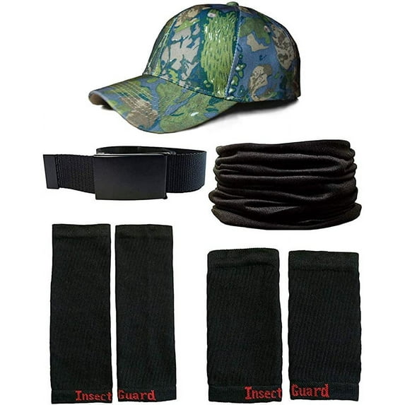 InsectGuard Permethrin Treated Tick Gaiters / Sleeves and Mosquitoes Flies Chiggers & More Insect Repellent Complete Package 1 (Black/Camo) Fits All Up To Adult Medium