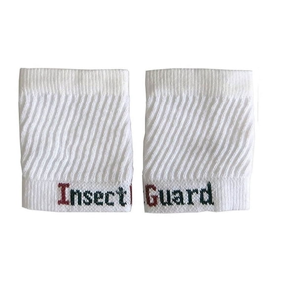 InsectGuard - Permethrin Treated Tick Gaiters/Sleeves and Mosquitoes Flies Chiggers & More Insect Repellent 4 Inch Long Pair (White)