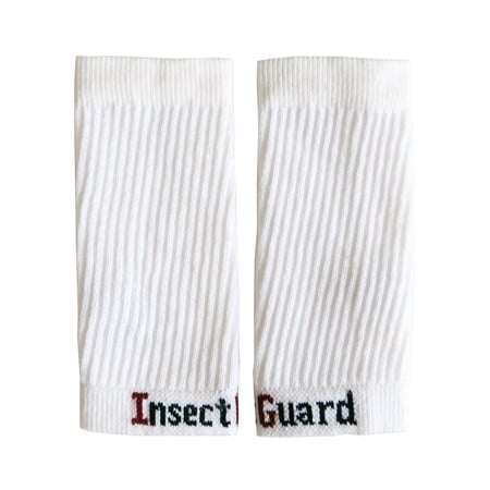 InsectGuard Permethrin Treated Tick Gaiters/Sleeves and Mosquitoes Flies Chiggers & More Insect Repellent Extra Wide 7 Inch Long Pair (White XW)