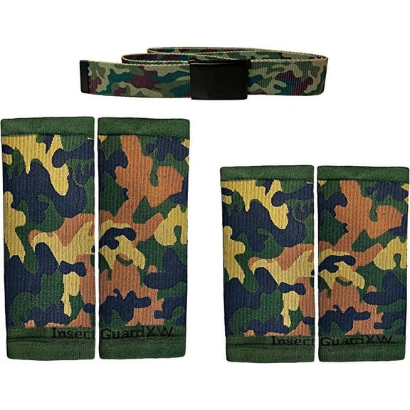 InsectGuard Permethrin Treated Tick Leg Gaiters / Sleeves Repels Tick Mosquitoes Flies Chiggers & More Insect Repellent Complete Package 3 (Camo) Extra Wide Fits Adult Large to Adult 3XL