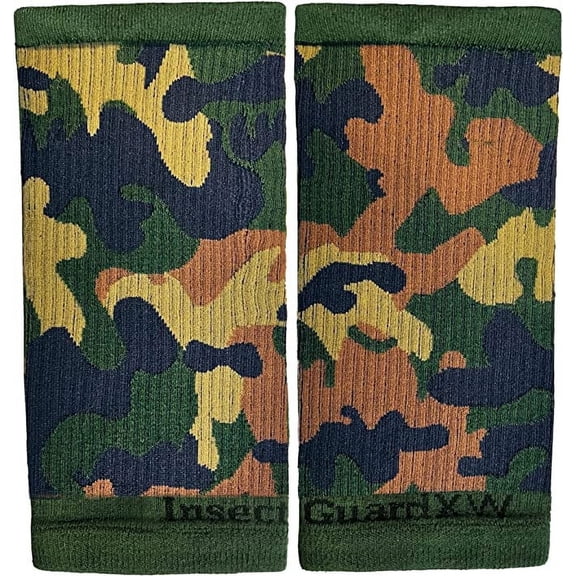 InsectGuard - Permethrin Treated Tick & Mosquitoes Insect Repellent 7 Long Pair of Sleeves/Gaiters (Camouflage XW) Extra Wide Fits Adult Large to Adult 2XL