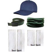 InsectGuard Permethrin Treated Ticks & Mosquitoes Insect Repellent Complete Package 1 Green/White/Blue XW EXTRA WIDE Fits Adult Large to Adult 2XL