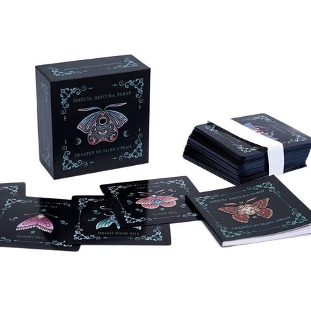 Insecta Obscura Tarot Full Arcana 78 Cards Deck, Dark Art Moth Insect Tarot Card Set, Hobby Collection Gift for Tarot Enthusiasts