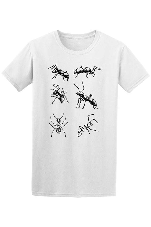 Insects Ants Drawing T-Shirt Men -Image by Shutterstock, Male Medium