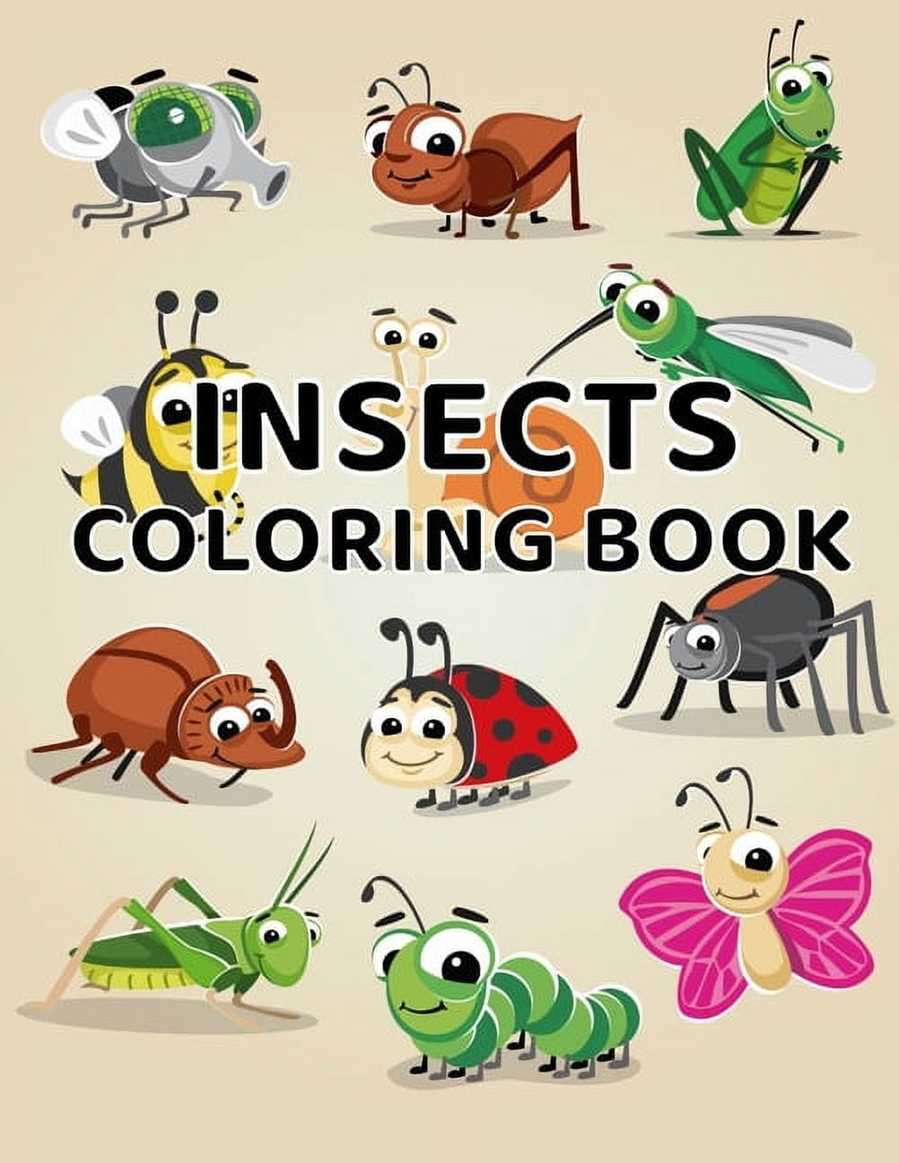Insects coloring books for kids ages 4-8: A Beautiful Insect coloring book  for relaxing with 40 unique pages (Paperback)